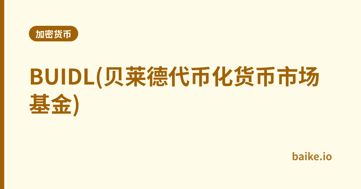 BUIDL(贝莱德代币化货币市场基金)