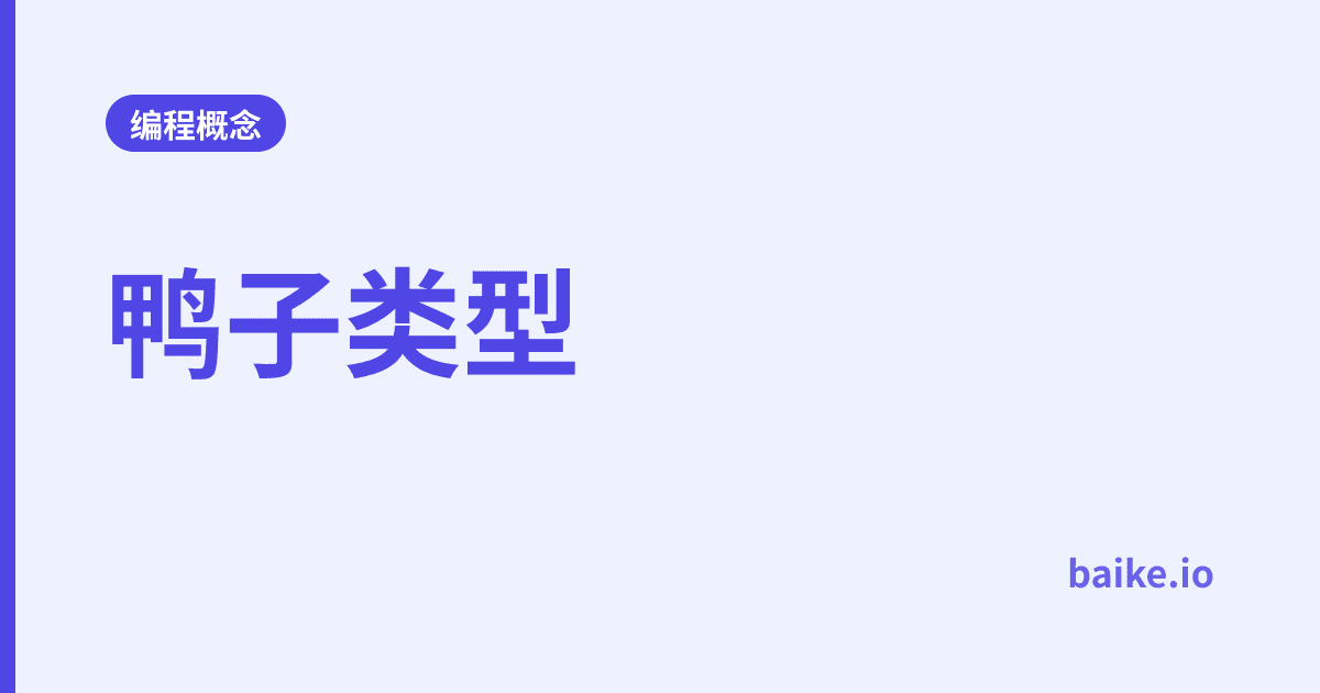 鸭子类型