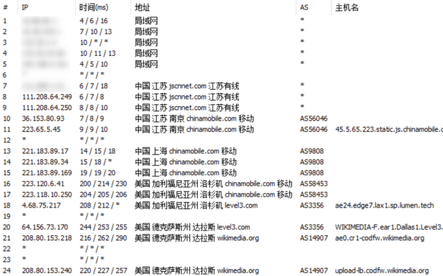 traceroute