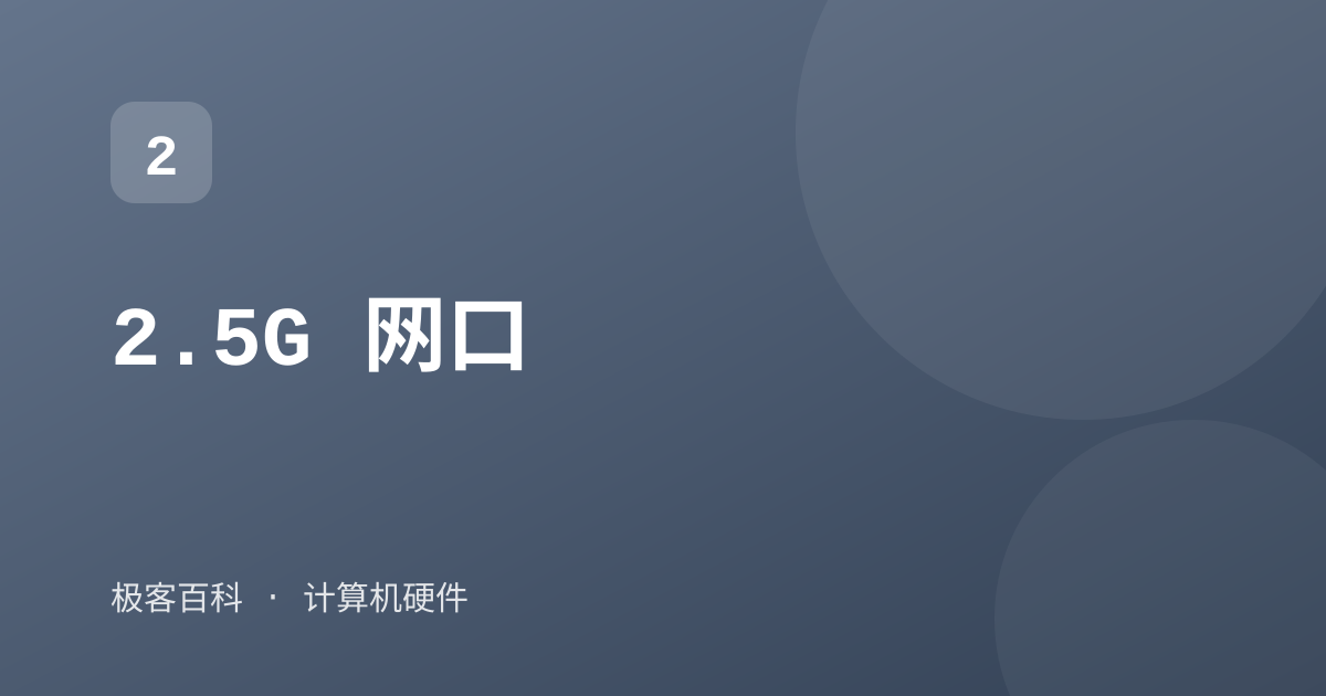 2.5G 网口