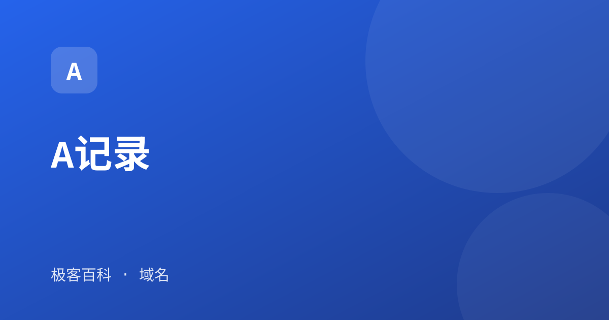 A记录