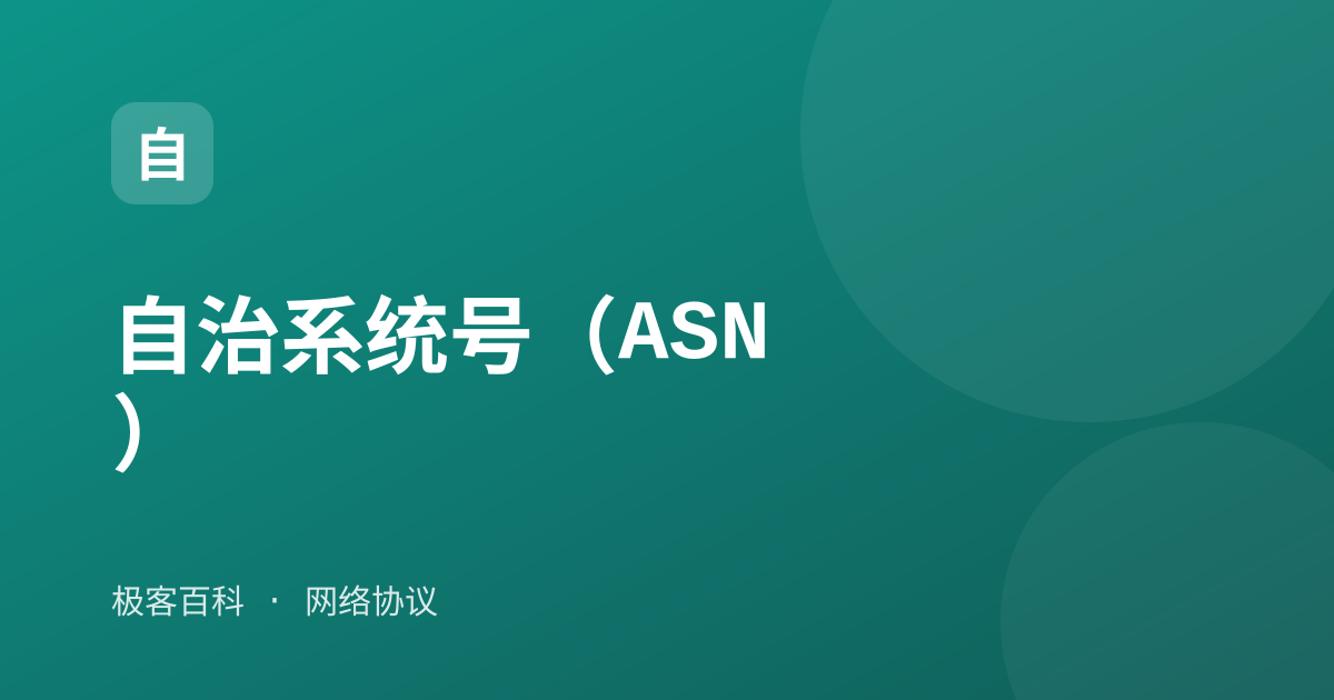 自治系统号（ASN）