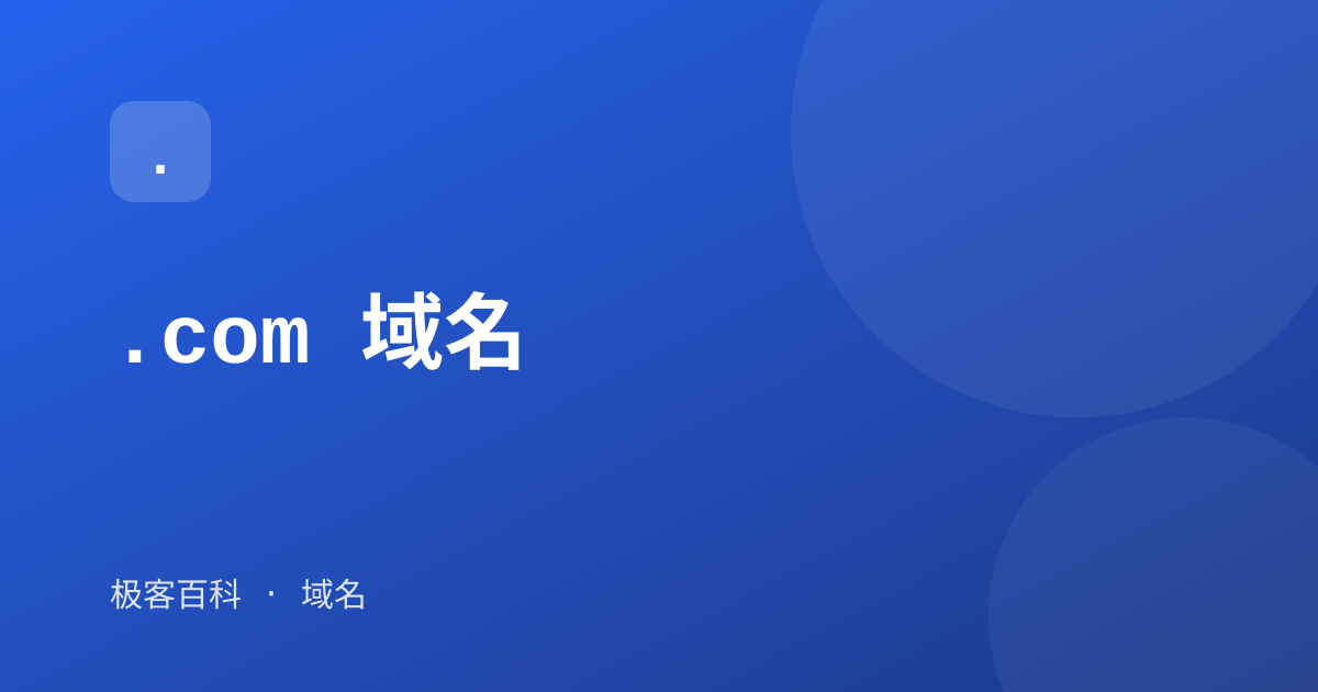 .com 域名