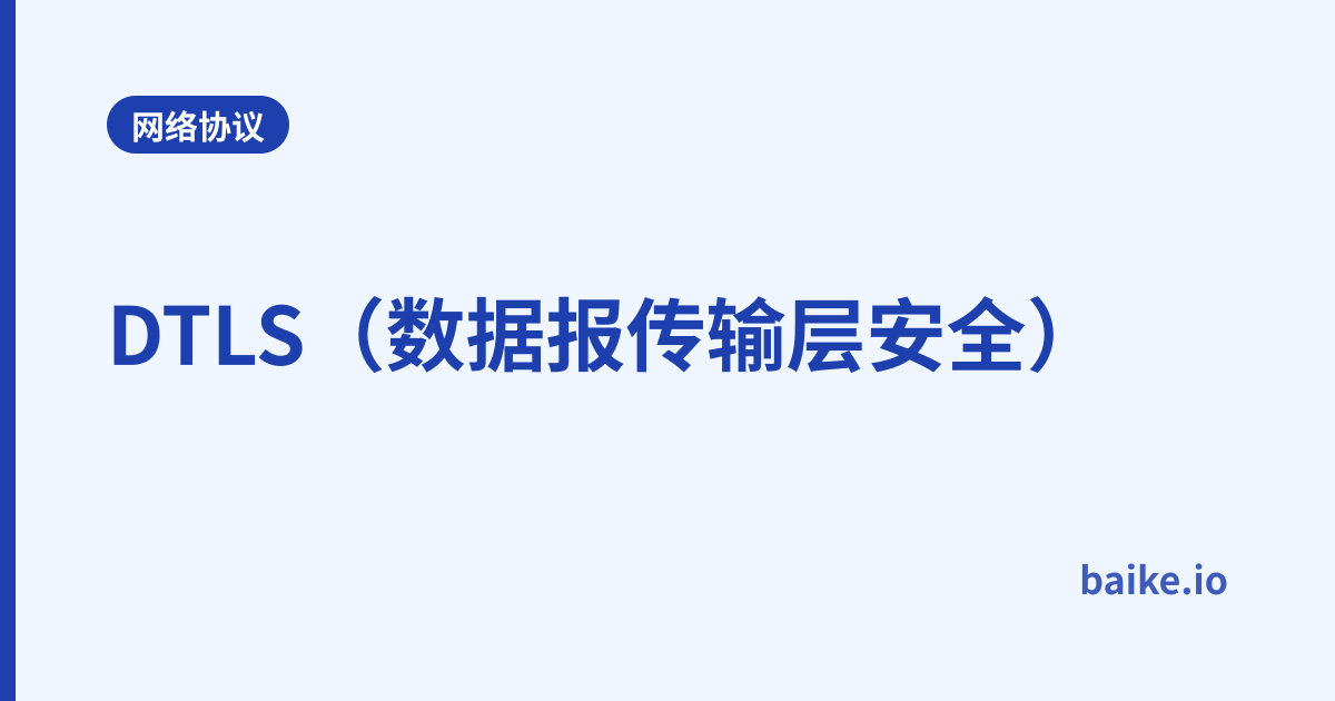 DTLS（数据报传输层安全）