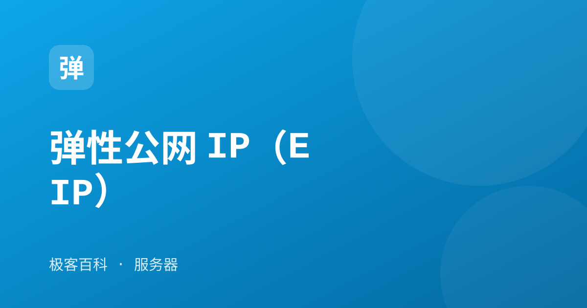 弹性公网 IP（EIP）