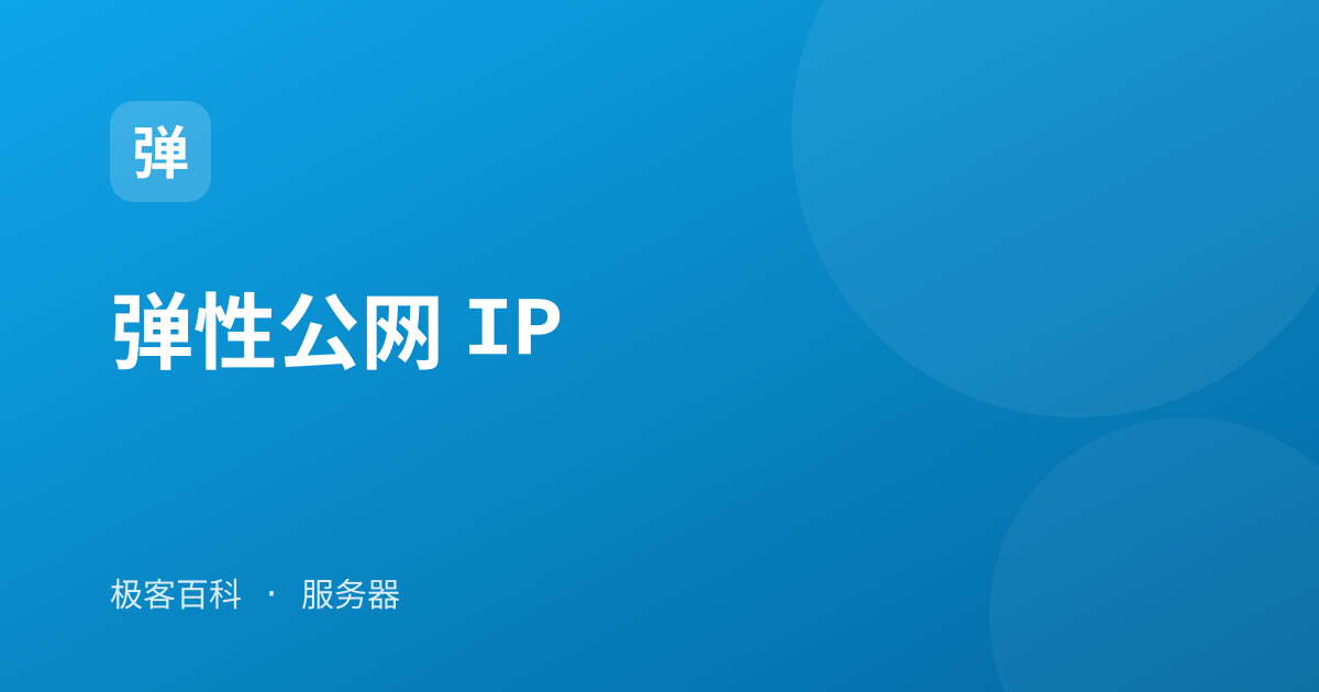 弹性公网 IP