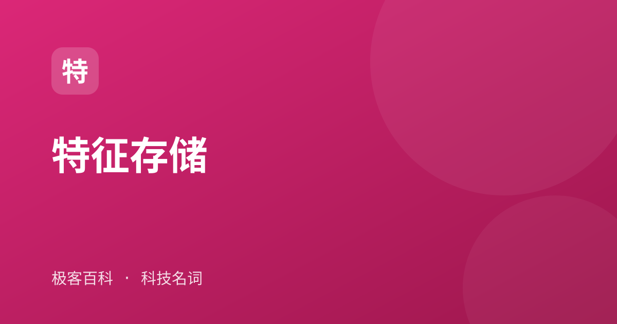 特征存储