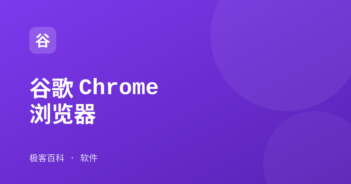 谷歌 Chrome 浏览器
