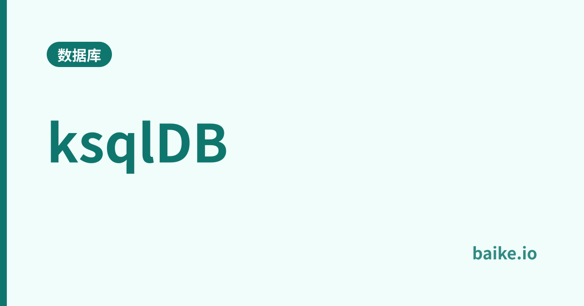 ksqlDB