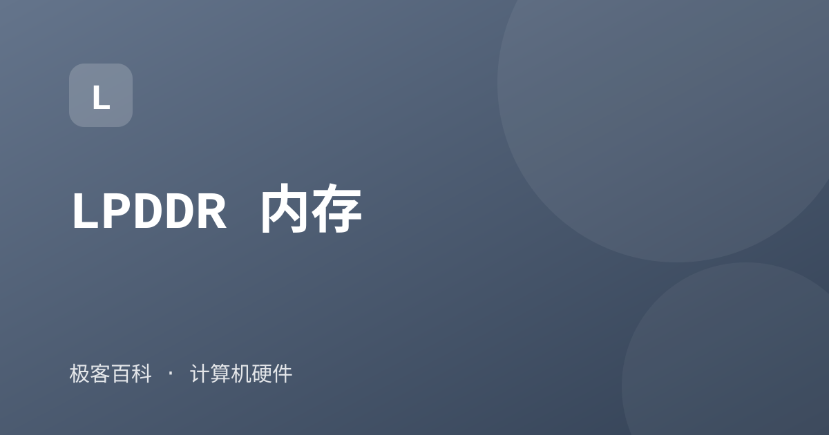 LPDDR 内存
