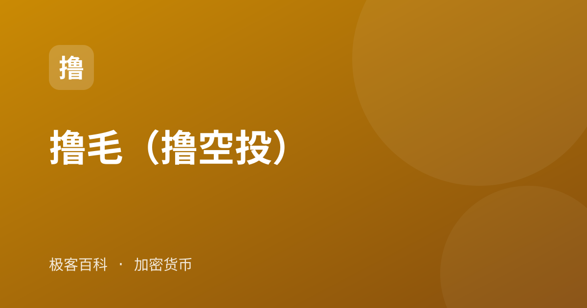 撸毛（撸空投）