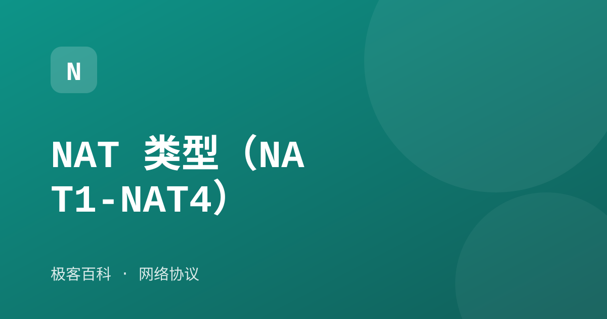 NAT 类型（NAT1-NAT4）
