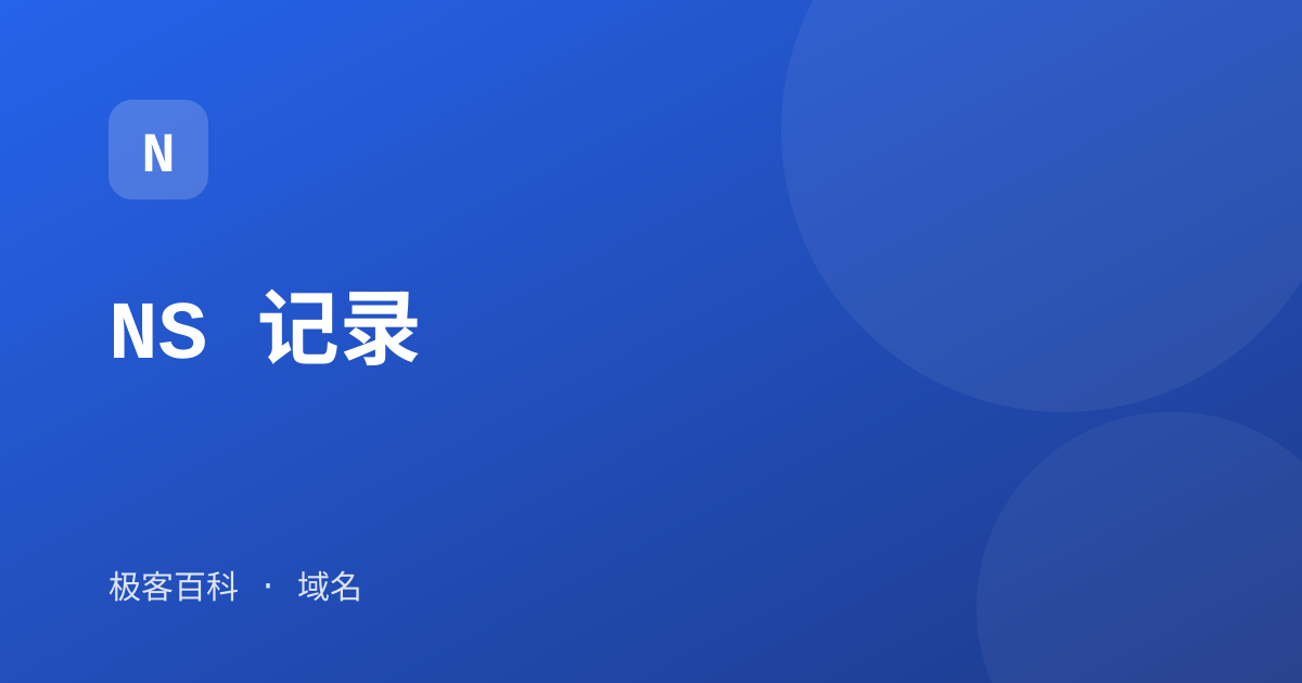 NS 记录