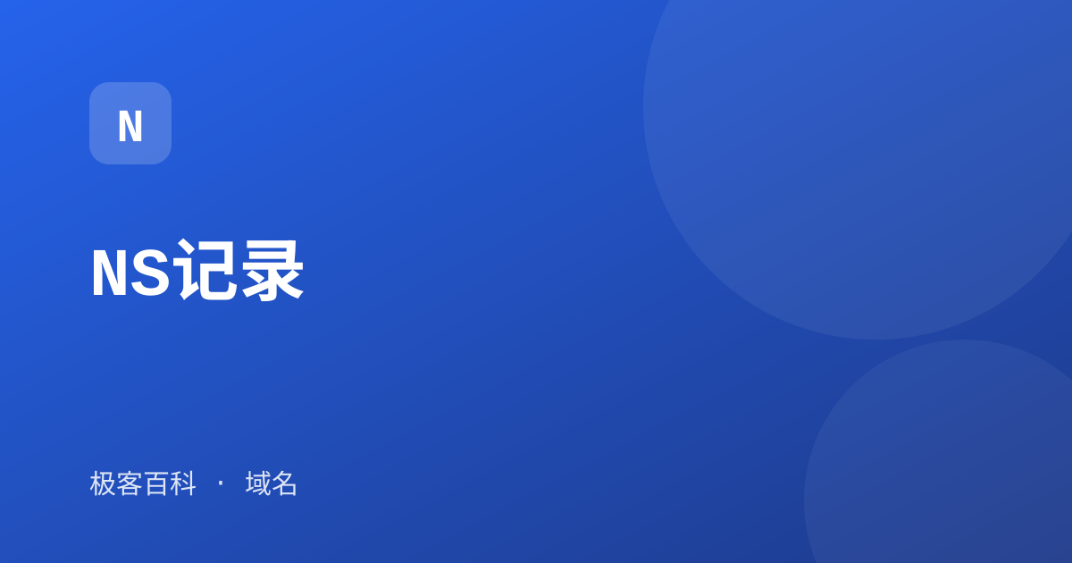 NS记录