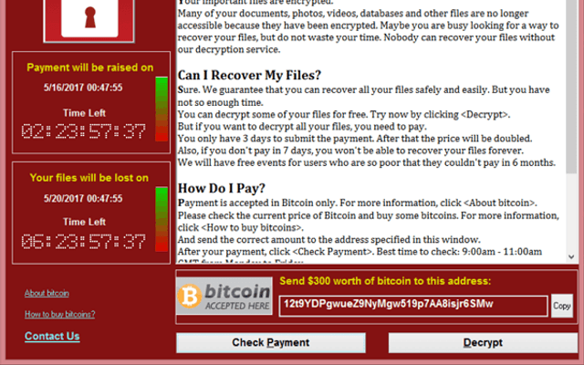WannaCry 想哭勒索病毒